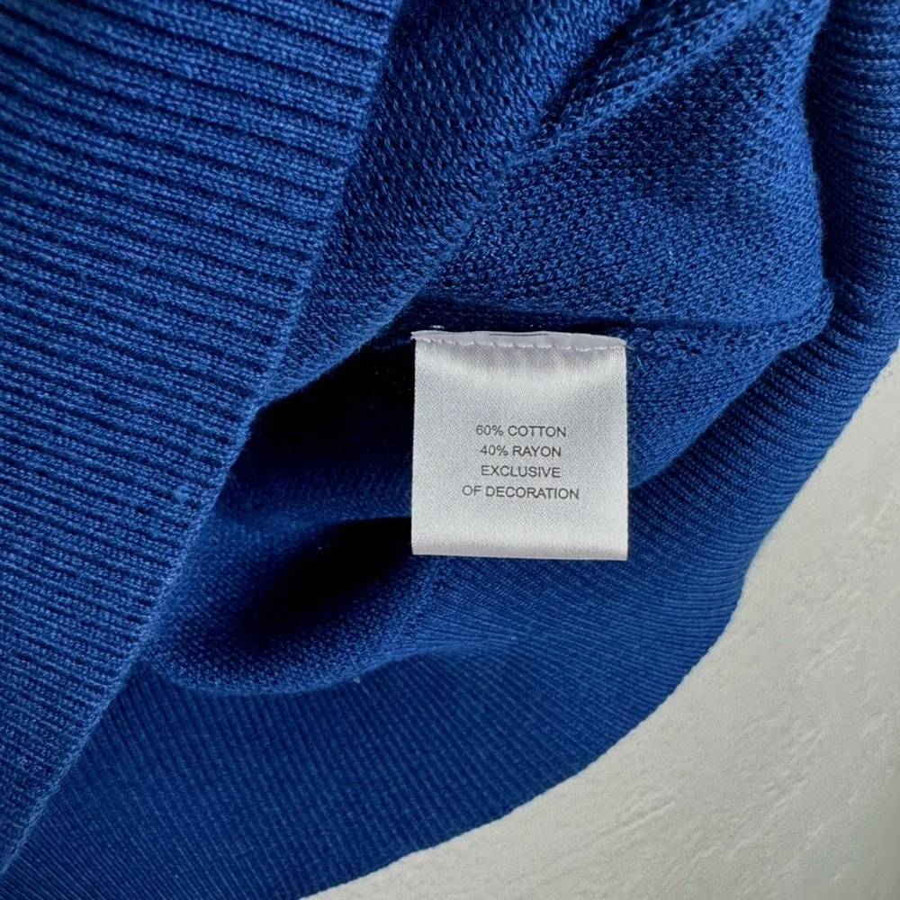 NWT! Tailorbyrd Mens Blue Quarter Zip Sweater Vest XL Knit